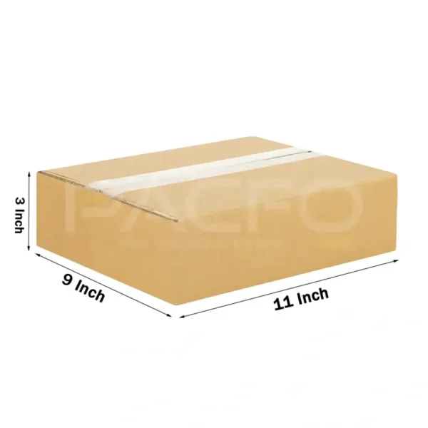 3 Ply 11 X 9 X 3 Inches Brown Corrugated Boxes