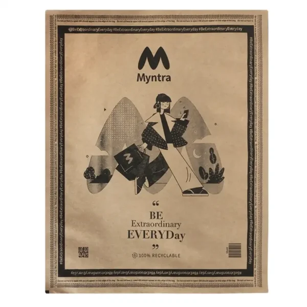 Myntra Branded Paper Pouches Size B - 14 x 16.7 Inches