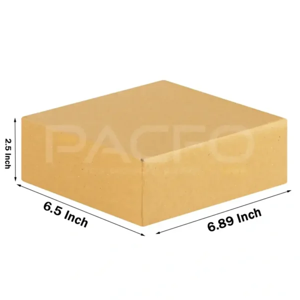 Tuck In 6.89 X 6.5 X 2.5 Inches Brown Corrugated Boxes