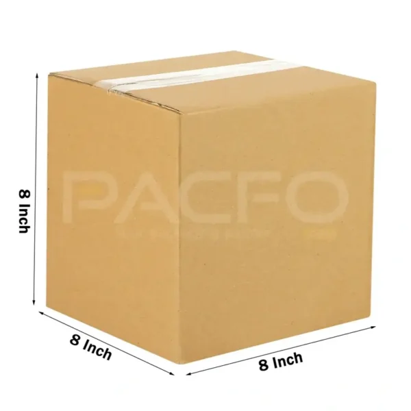 3 Ply 8 X 8 X 8 Inches Brown Corrugated Boxes